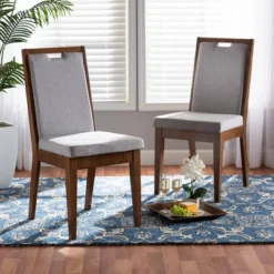 2pc Octavia Wood Dining Chair Set - Baxton Studio -Restaurant Furniture Store GUEST ff2d5c48 a3d0 4fb6 a884 1ae4e68627ee