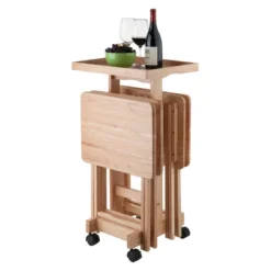 6pc Snack Table Set - Natural - Winsome -Restaurant Furniture Store GUEST ffbe8ed9 5f5a 495b 9edd d3956a1d9d1b